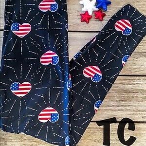 New TC Heart Americana Leggings Butterly Soft